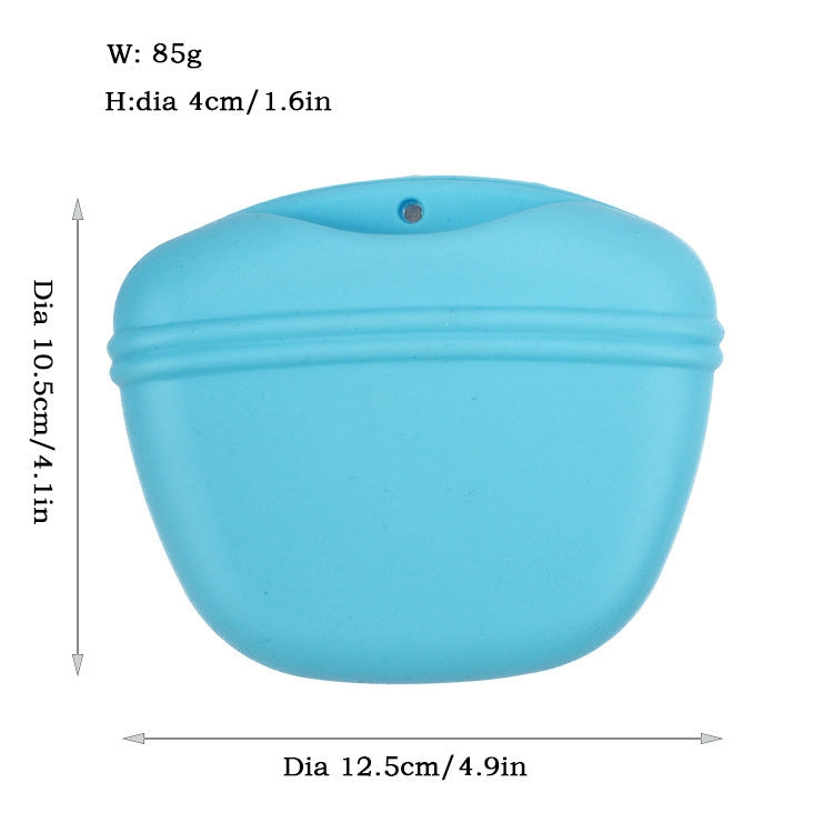 2PCS Silicone Dog Food Bag Portable Dog Training Treat Bag