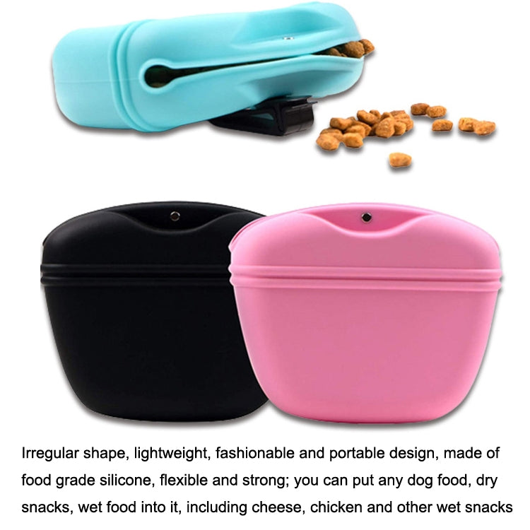 2PCS Silicone Dog Food Bag Portable Dog Training Treat Bag