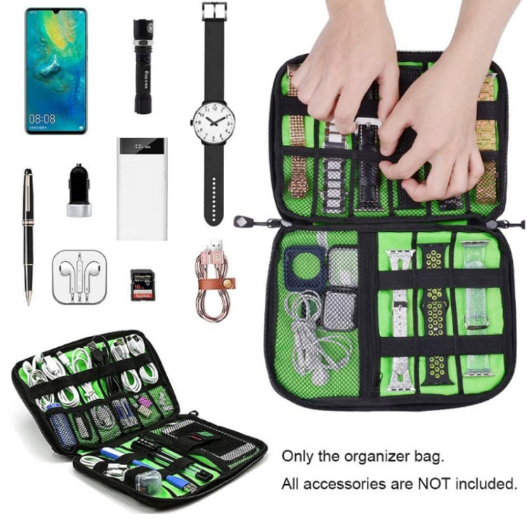 Multifunctional Portable Mobile Phone Digital Accessories U Disk Storage Bag, Color: Green