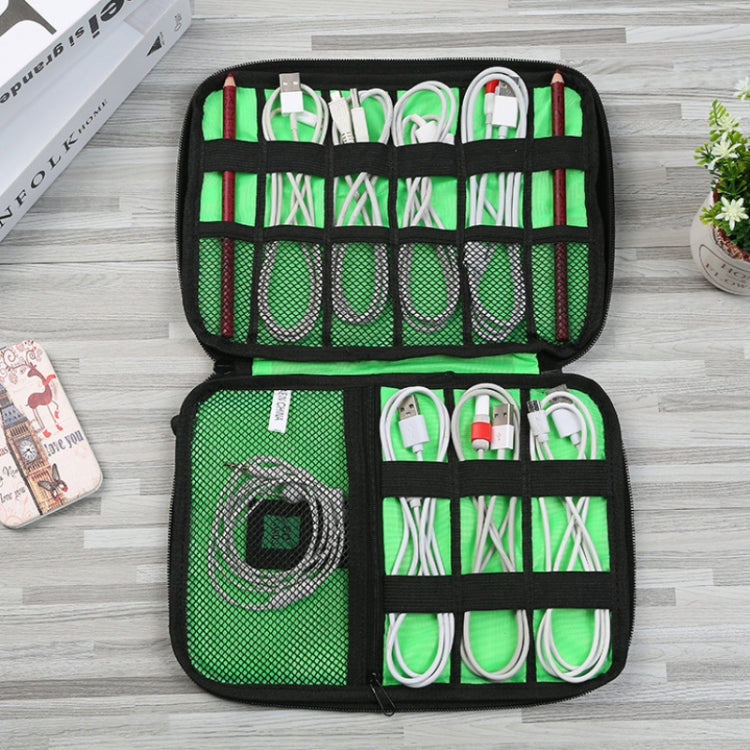 Multifunctional Portable Mobile Phone Digital Accessories U Disk Storage Bag, Color: Peacock Green