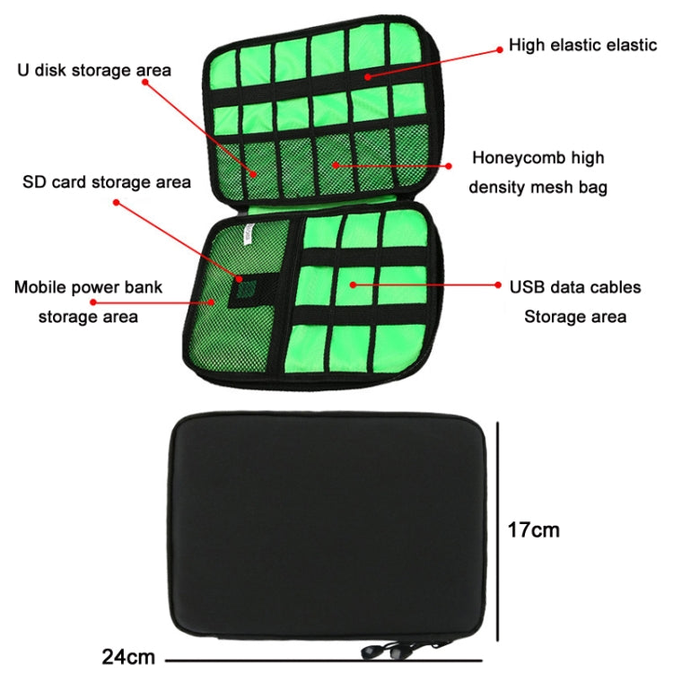 Multifunctional Portable Mobile Phone Digital Accessories U Disk Storage Bag, Color: Purple