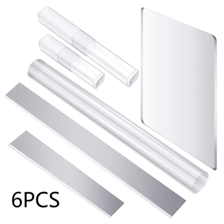 6 In 1 Acrylic Stick Press Clay Plate Pottery Clay Tools