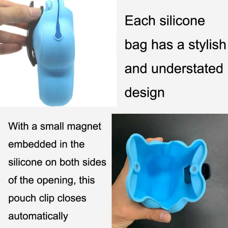 Portable Silicone Pet Feeding Bag Pet Training Waist Bag Pet Snack Bag
