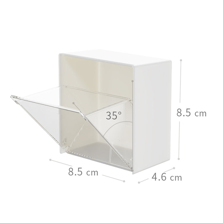 F10145 Bathroom Waterproof Cotton Swab Storage Box(White)