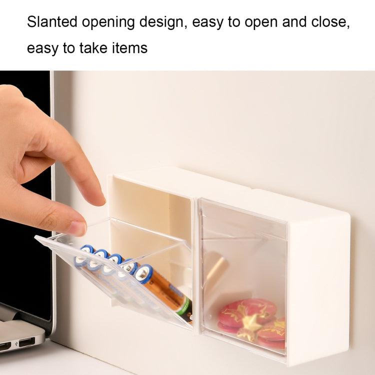 F10145 Bathroom Waterproof Cotton Swab Storage Box(White)