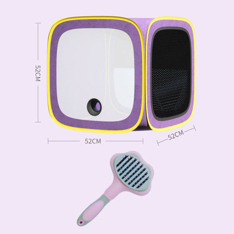 Pet Drying Box Dog Hair Drying Cat Bath Drying Bag, Style: Sugar Cube+Hair Comb