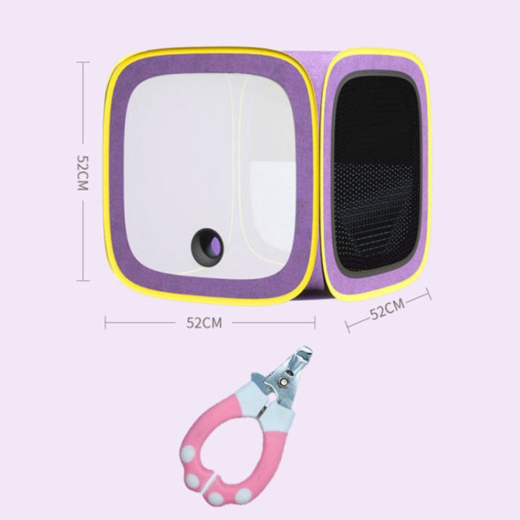 Pet Drying Box Dog Hair Drying Cat Bath Drying Bag, Style: Sugar Cube+Nail Clipper