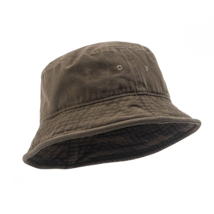 Washed Solid Bucket Hat Versatile Hip Hop Street Hat, Size: Free Code
