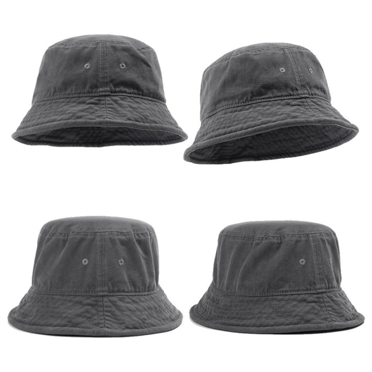 Washed Solid Bucket Hat Versatile Hip Hop Street Hat, Size: Free Code