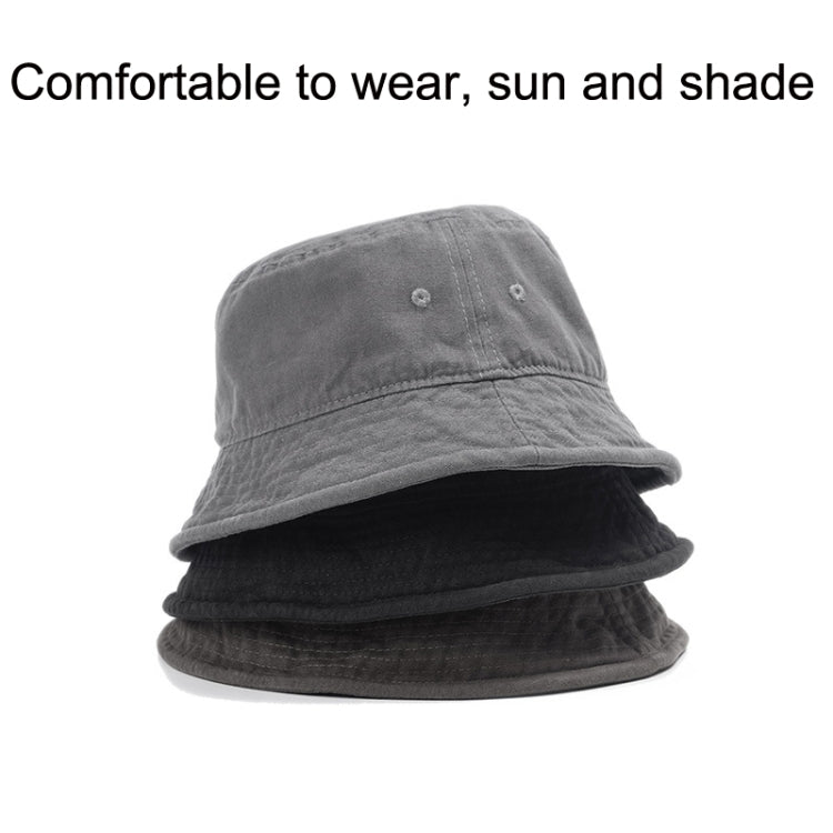 Washed Solid Bucket Hat Versatile Hip Hop Street Hat, Size: Free Code
