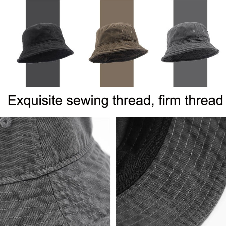 Washed Solid Bucket Hat Versatile Hip Hop Street Hat, Size: Free Code