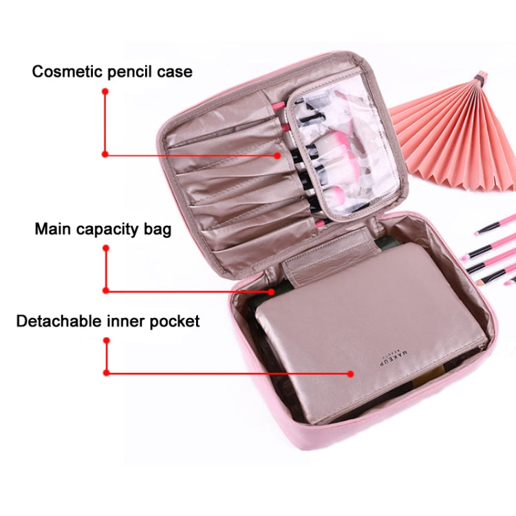 Multifunctional Portable Travel Large Capacity Cosmetic Storage Bag, Color: Mist Blue (Large)
