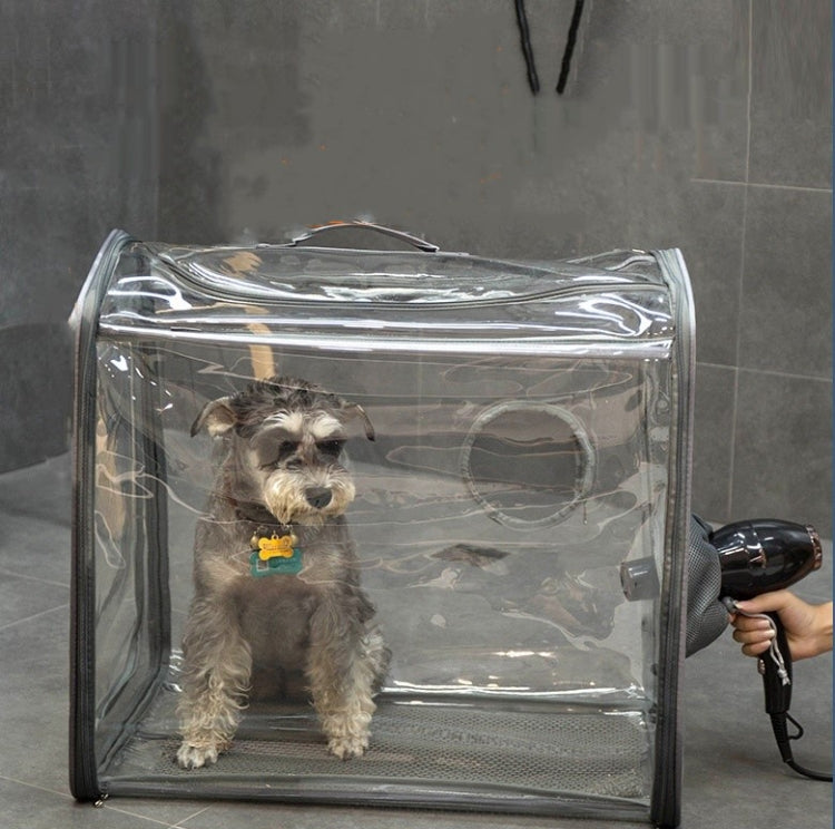 Foldable Transparent Pet Drying Box Pet Bath Drying Cage, Specification: S