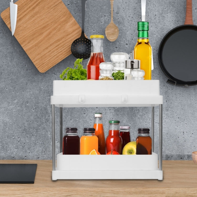 Multi-layer Pull-out Sink Drain Storage Rack White (1 Layer Pump)
