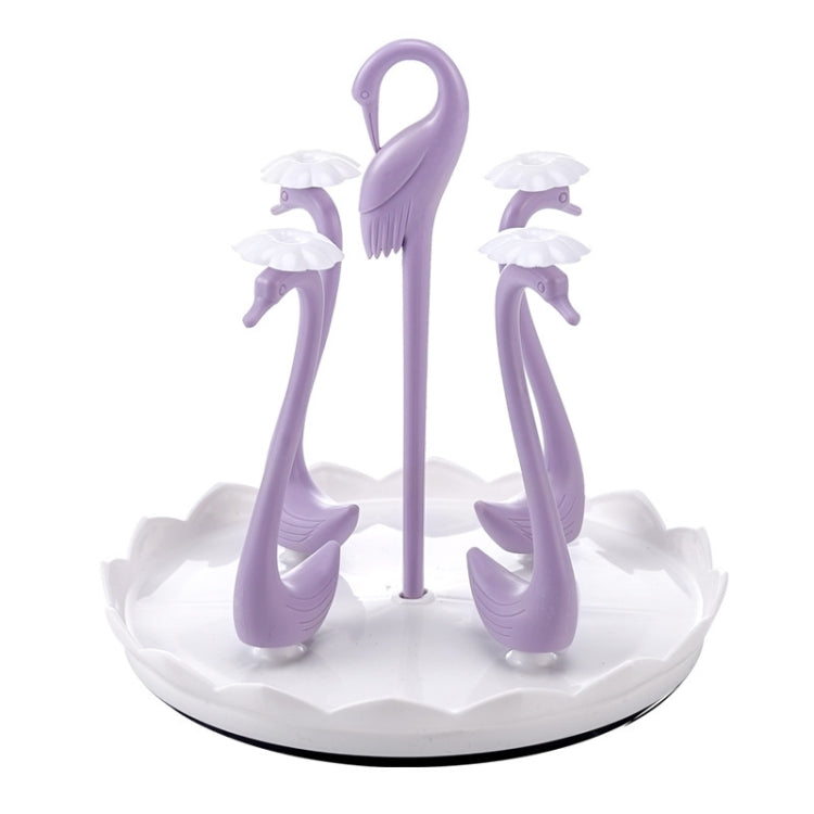 Home Portable Drainer Cup Holder With Rotatable Tray, Specification: Four Cups