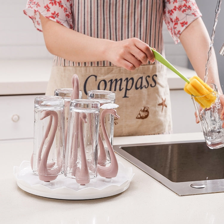 Home Portable Drainer Cup Holder With Rotatable Tray, Specification: Four Cups