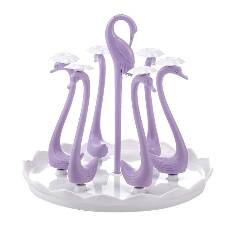 Home Portable Drainer Cup Holder With Rotatable Tray, Specification: Six Cups