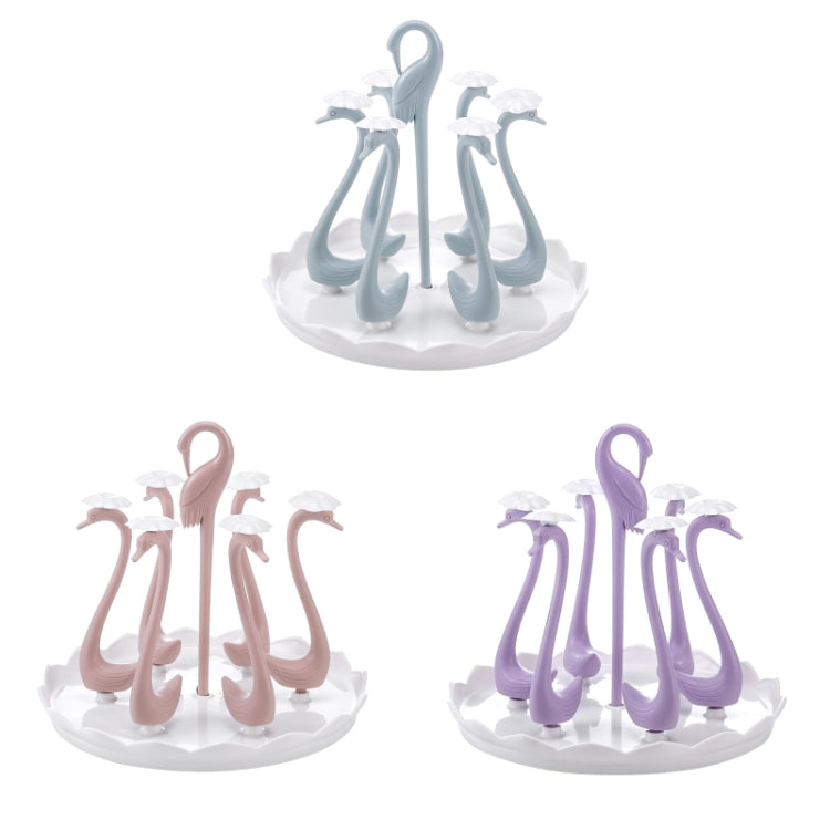 Home Portable Drainer Cup Holder With Rotatable Tray, Specification: Six Cups