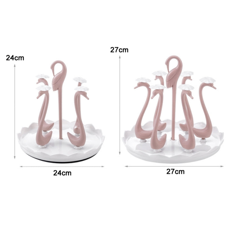 Home Portable Drainer Cup Holder With Rotatable Tray, Specification: Six Cups
