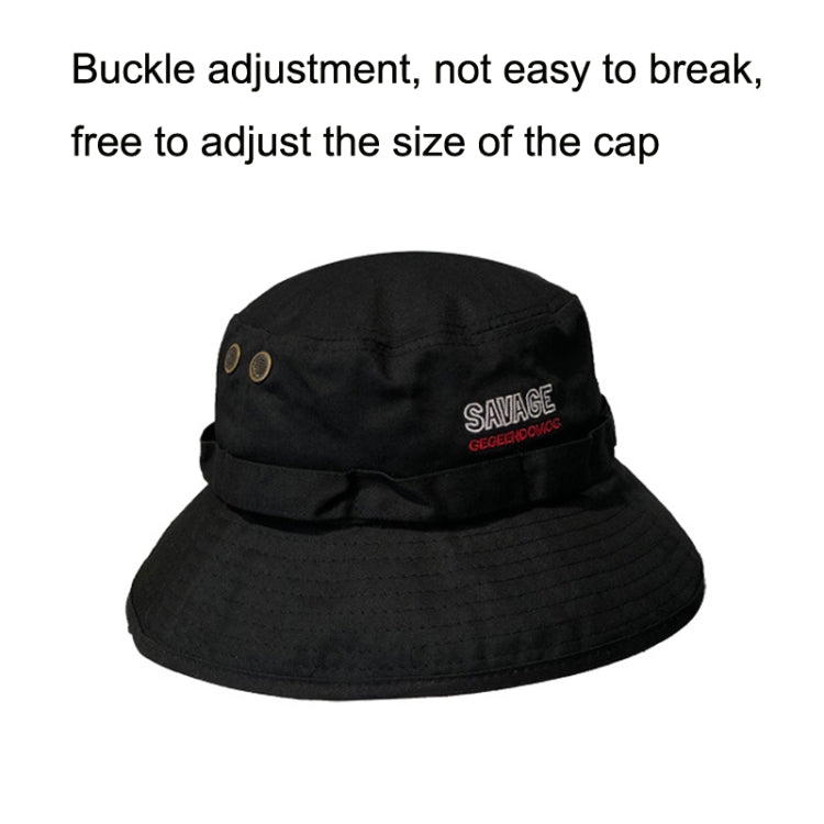 GEGEEN DOMOG Big Brim Bucket Hat Windproof Drawstring Retro Pot Hat