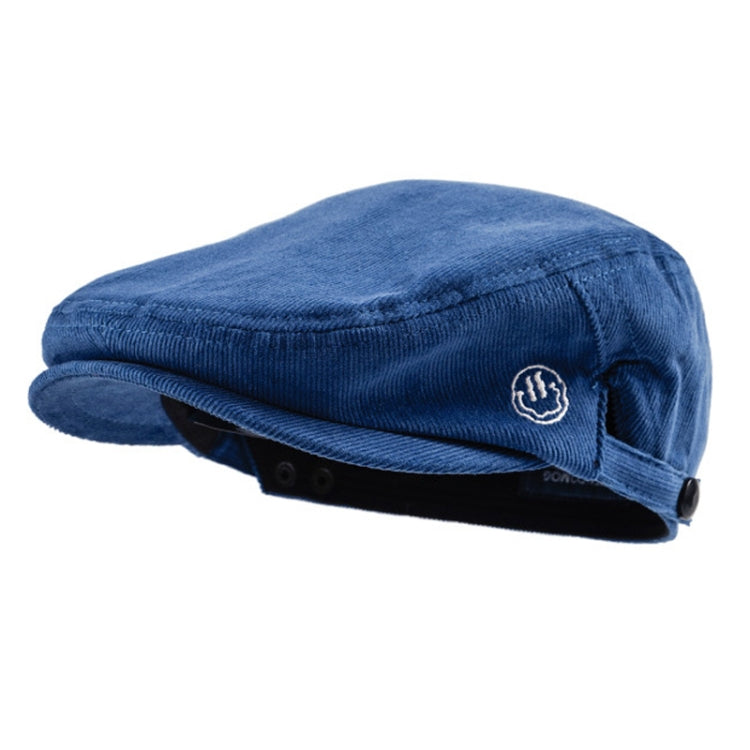 Reverse Letter Beret Corduroy Street Retro Hat