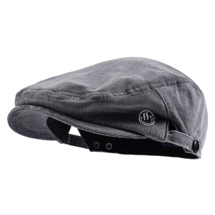 Reverse Letter Beret Corduroy Street Retro Hat