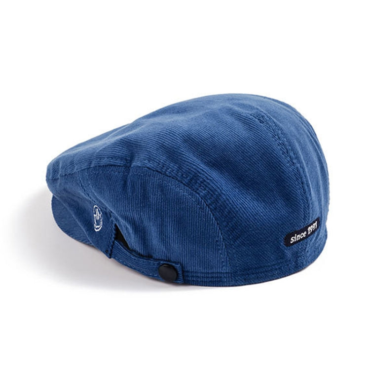 Reverse Letter Beret Corduroy Street Retro Hat