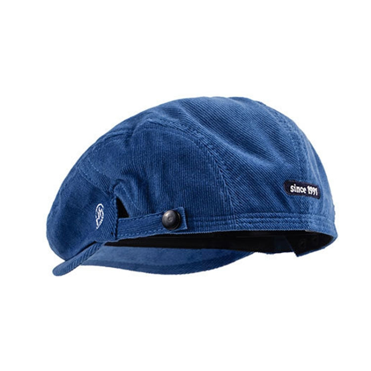 Reverse Letter Beret Corduroy Street Retro Hat