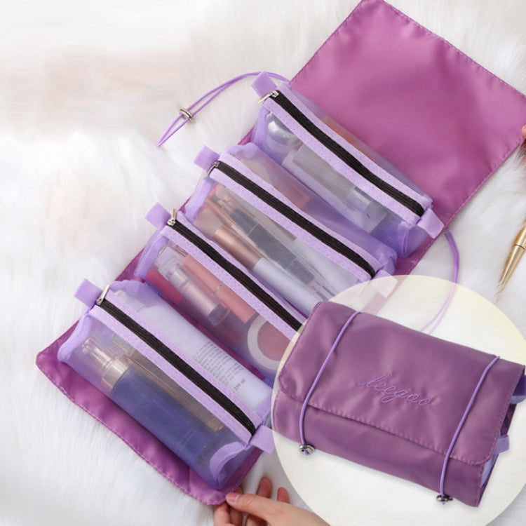 4 In 1 Women Travel Portable Waterproof Mesh Cosmetic Bag
