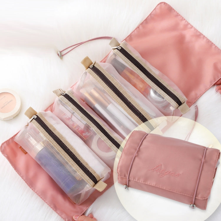 4 In 1 Women Travel Portable Waterproof Mesh Cosmetic Bag