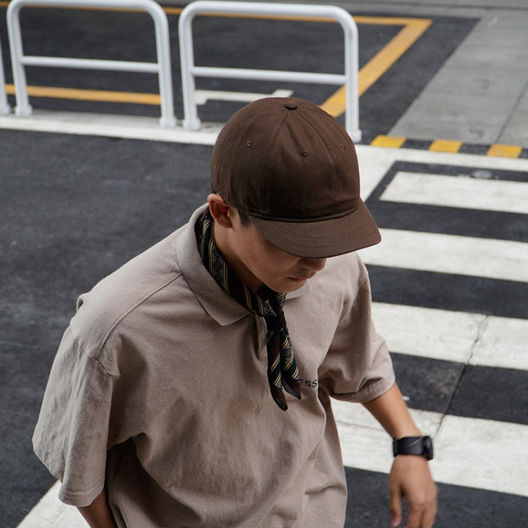 Soft Top Retro All-match Short-brimmed Hat Big Head Peaked Cap