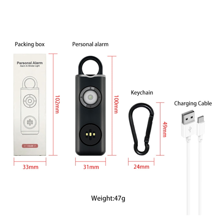 Anti-wolf Alarm Rechargeable Female Student Self-defense Keychain