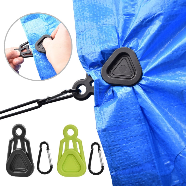 10 PCS Awning Banner Tarpaulin Plastic Clip Field Camping Mountaineering Tent Clip, Color: Black Clip+Hook