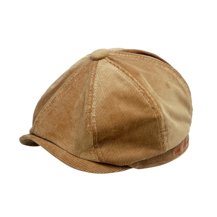 Corduroy Octagon Painter Beret Vintage Hat