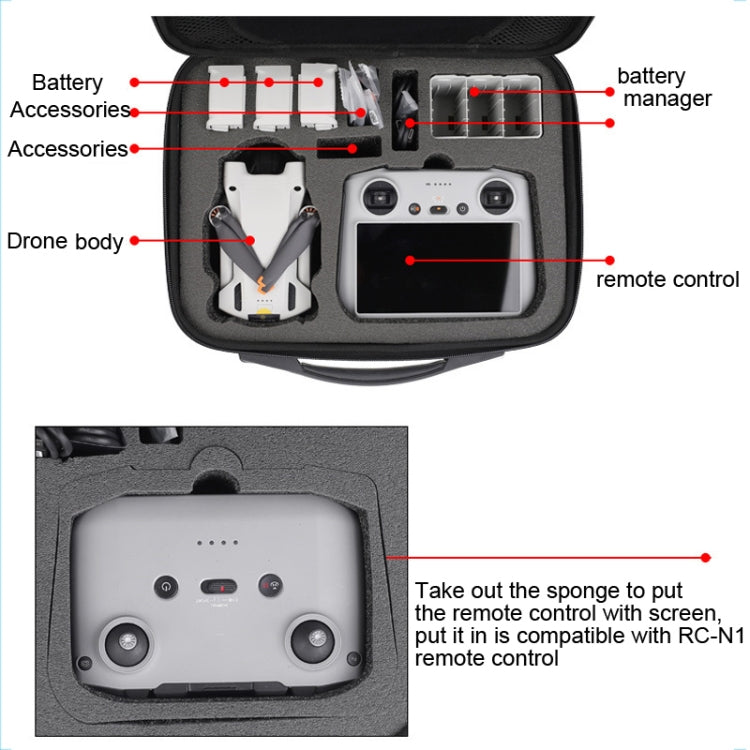 Drone Handbag Hard Shell Shoulder Bag for DJI MINI 3 PRO