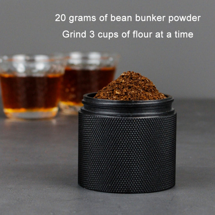 CNC Stainless Steel Hand Crank Coffee Bean Grinder, Specification: Hexagon Black
