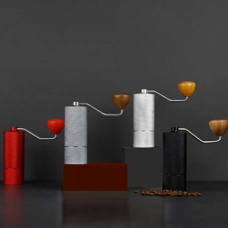CNC Stainless Steel Hand Crank Coffee Bean Grinder, Specification: Hexagon Gray