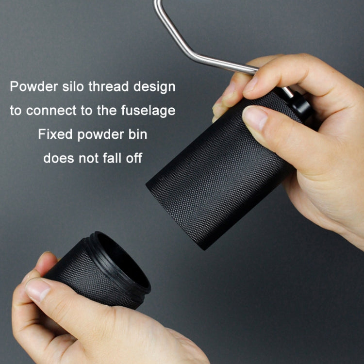 CNC Stainless Steel Hand Crank Coffee Bean Grinder, Specification: Seven Corner Silver