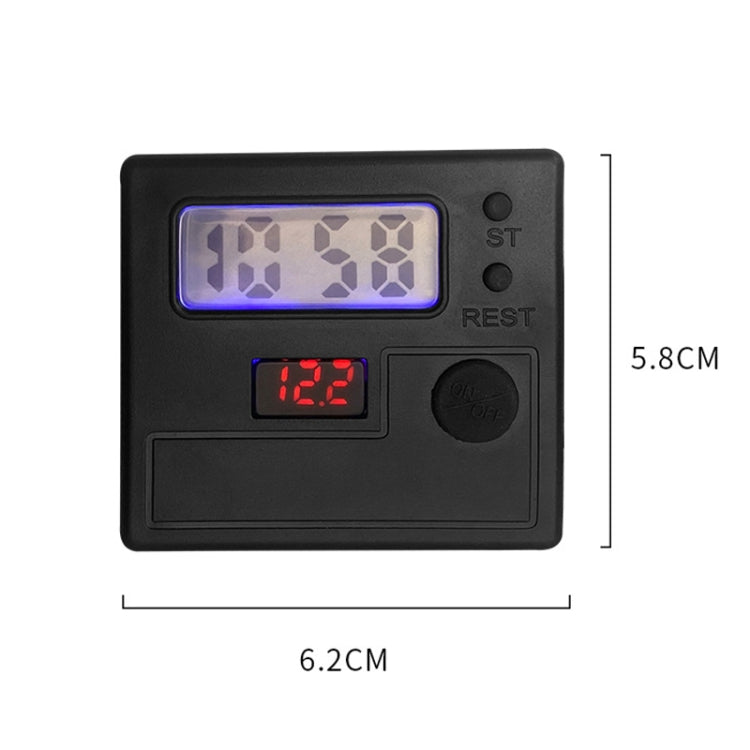 Motorcycle Clock Digital Display Dual USB Phone Charger Waterproof 5V 3A Fast Charge(Black)
