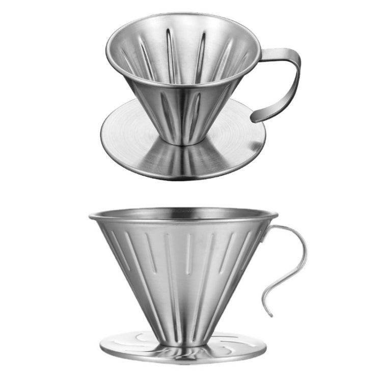Double-layer Stainless Steel Pour-over Coffee Filter, Size: Large