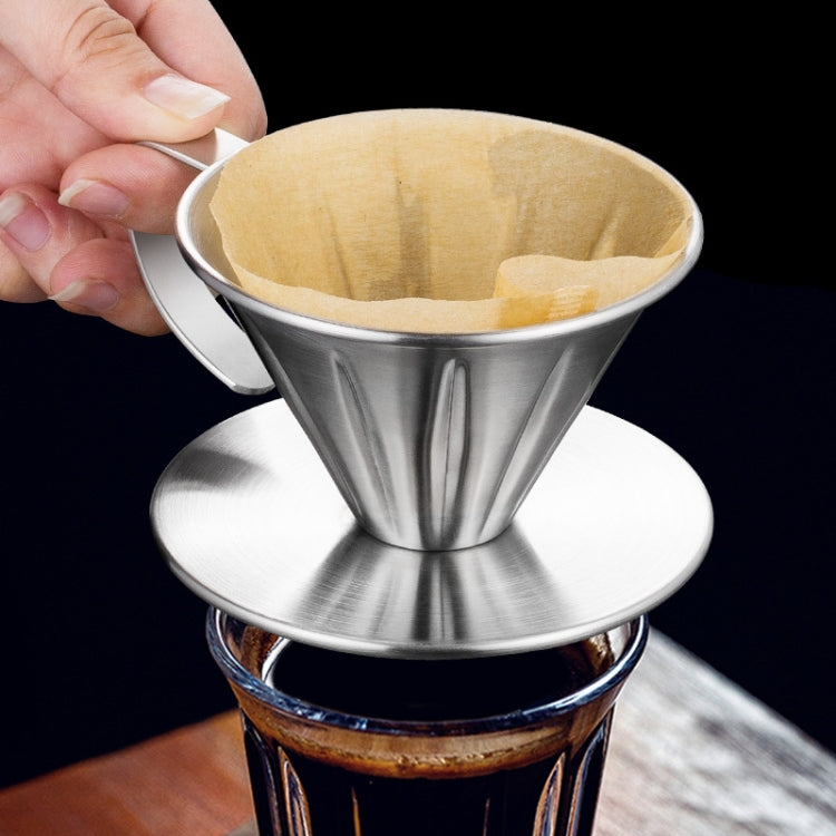 Double-layer Stainless Steel Pour-over Coffee Filter, Size: Large