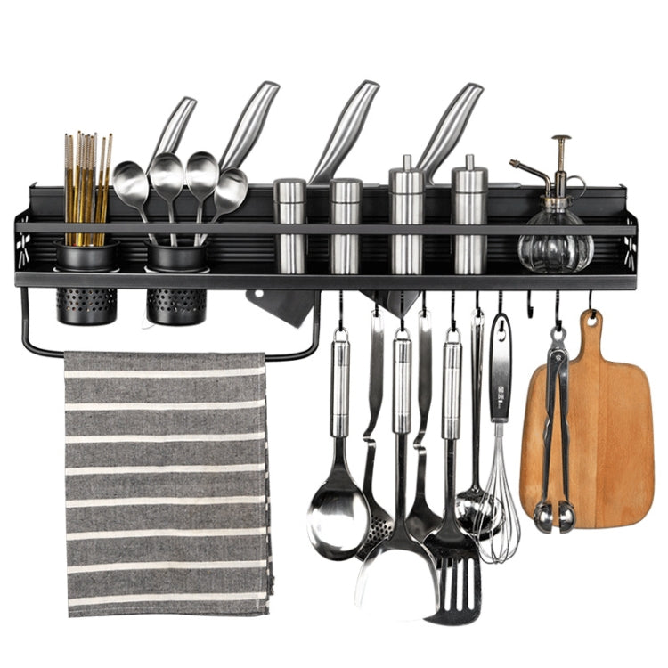 Kitchen Wall Mounted Seasoning Bottle Knife Storage Rack, Specifications A1 40cm One Cup 6 Hook