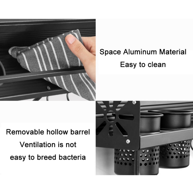 Kitchen Wall Mounted Seasoning Bottle Knife Storage Rack, Specifications C1 60cm One Cup 10 Hooks