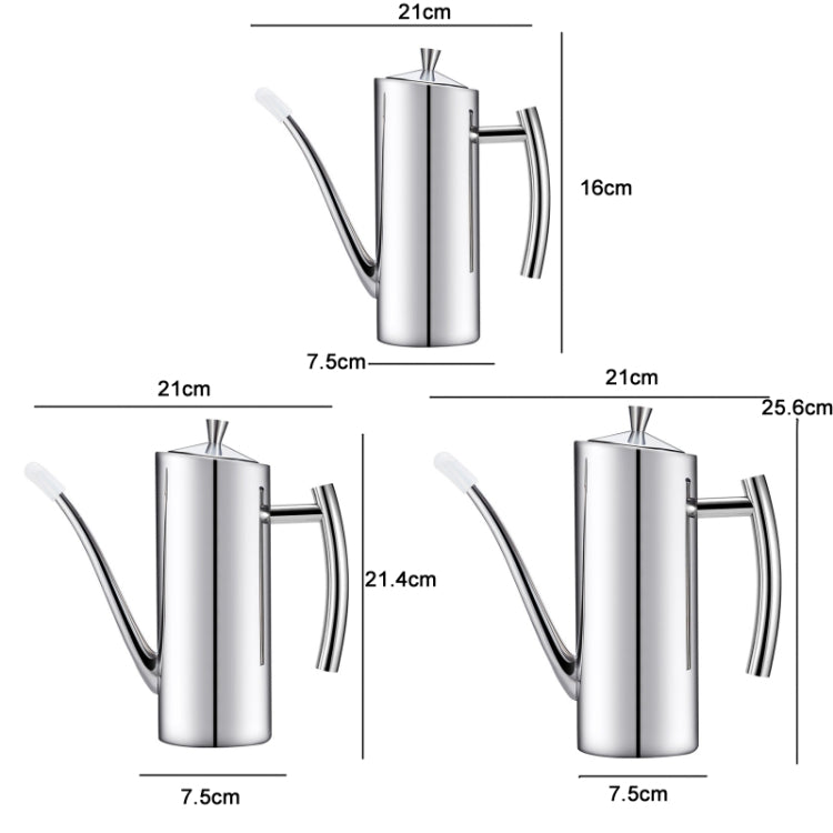 304 Stainless Steel Kitchen Can Press Leak-proof Oil Pot, Capacity: Upgraded 500ml
