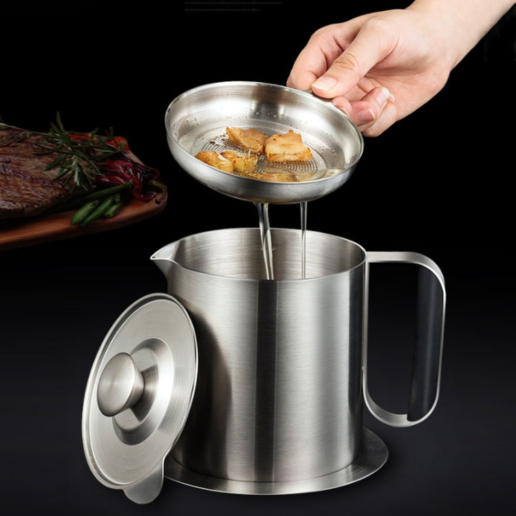 Household 304 Stainless Steel Large Capacity Oil Separator Pot, Capacity: Steel Color 1500ml