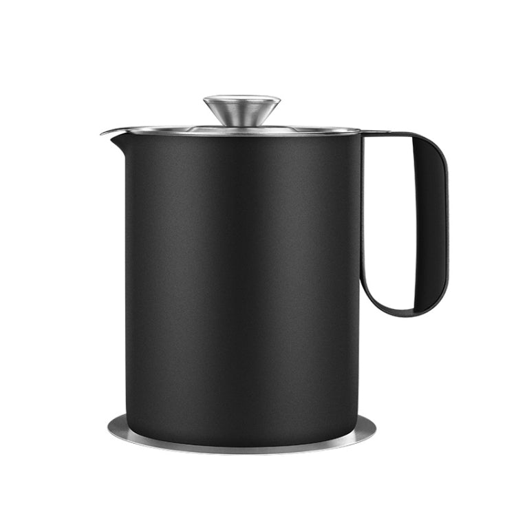 Household 304 Stainless Steel Large Capacity Oil Separator Pot, Capacity: Black 1000ml