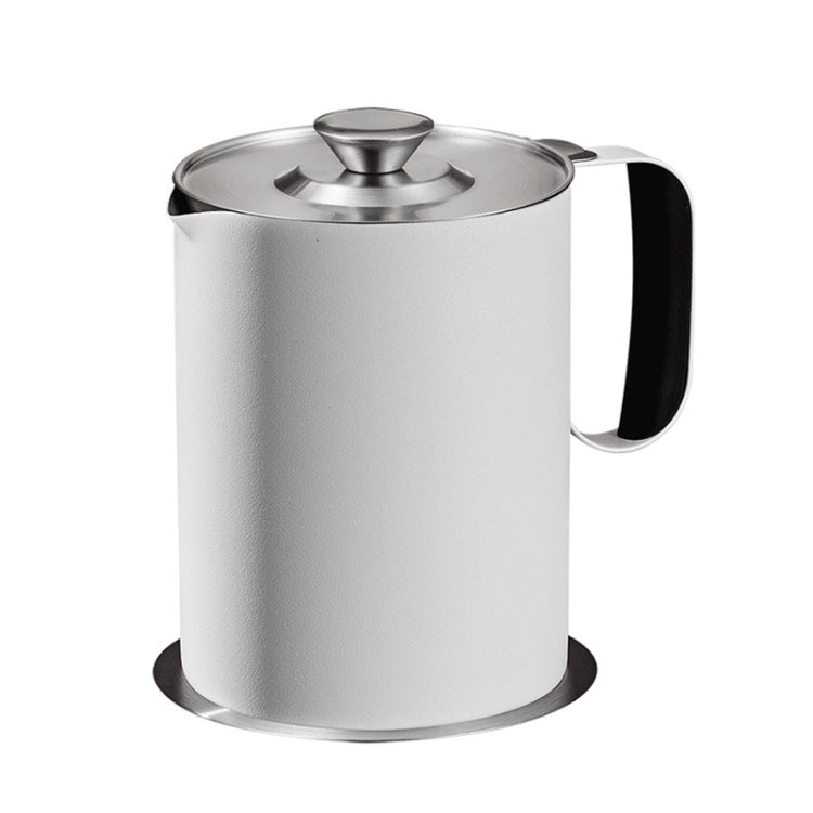 Household 304 Stainless Steel Large Capacity Oil Separator Pot, Capacity: White 1500ml