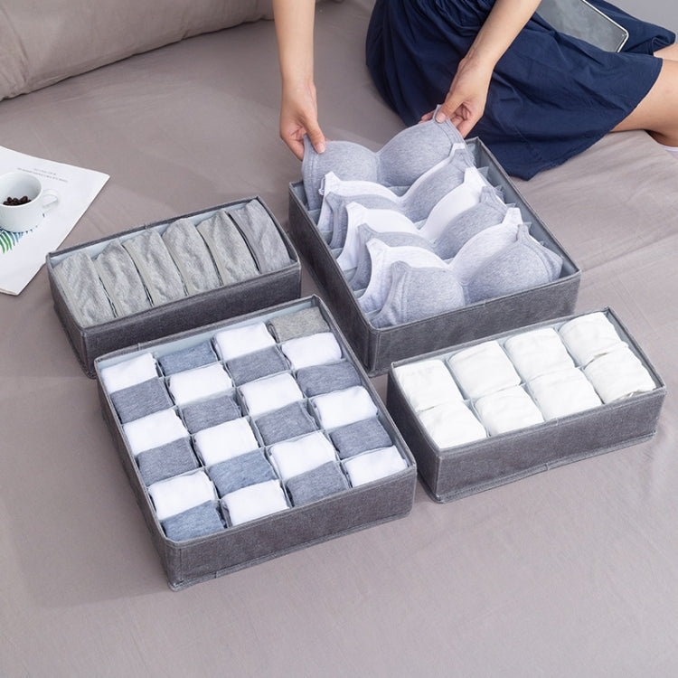 Foldable Drawer Clothes Storage Box, Spec: 7 Grids (Green)