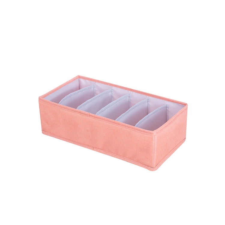 Foldable Drawer Clothes Storage Box, Spec: 6 Grids (Red)