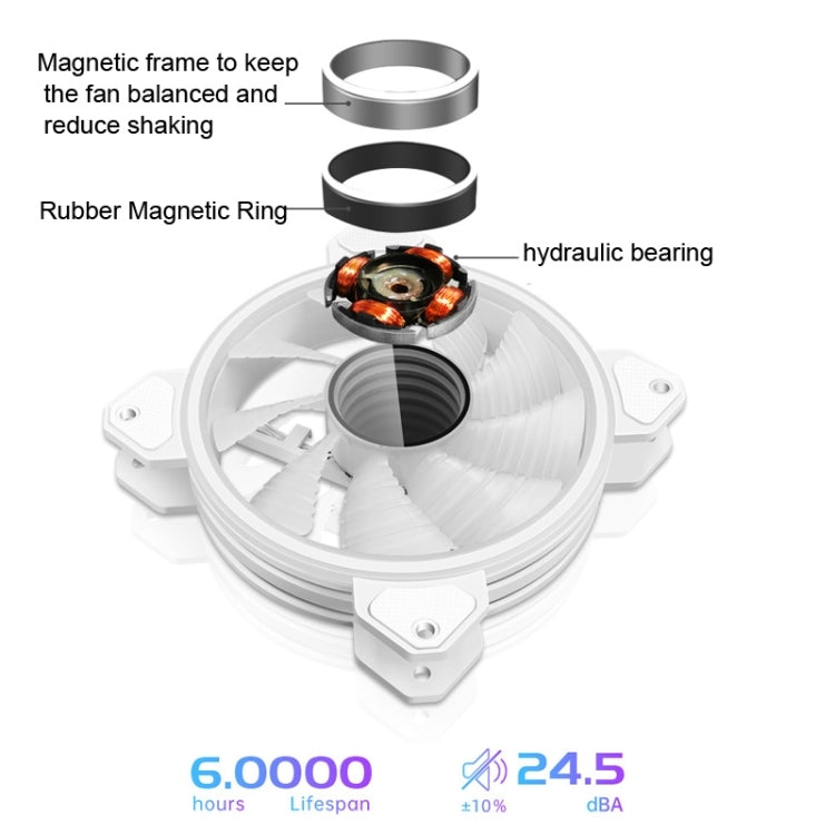 COOLMOON 12cm Infinity Lens Computer Cooling Fan PWM ARGB Chassis Cooling Fan